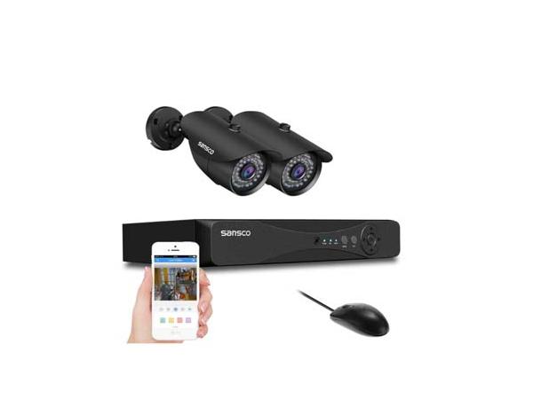 AHD - SANSCO 1080p CCTV Camera System with 2x 2MP Bullet Cameras